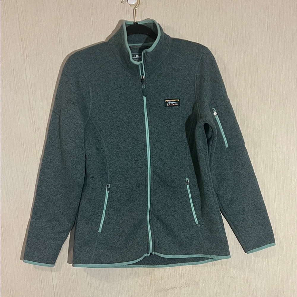 L.L. Bean Women's Dark Gray Ski Jacket with Mint Accents